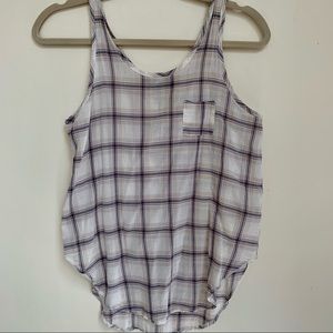 Casual plaid tank